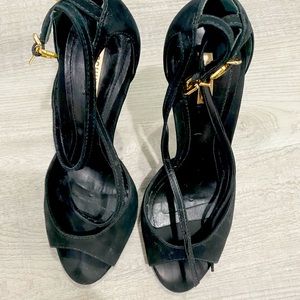 Schulz Black Acamurcado Ankle Strap High Heel Sandal